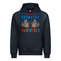 Navy star spangled and hammered skeleton hand Urban Hoodie - Jasminsmagicworld