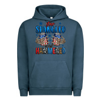 Pigment Midnight Navy star spangled and hammered skeleton hand Urban Hoodie - Jasminsmagicworld