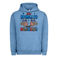 Pigment Pebble Blue star spangled and hammered skeleton hand Urban Hoodie - Jasminsmagicworld