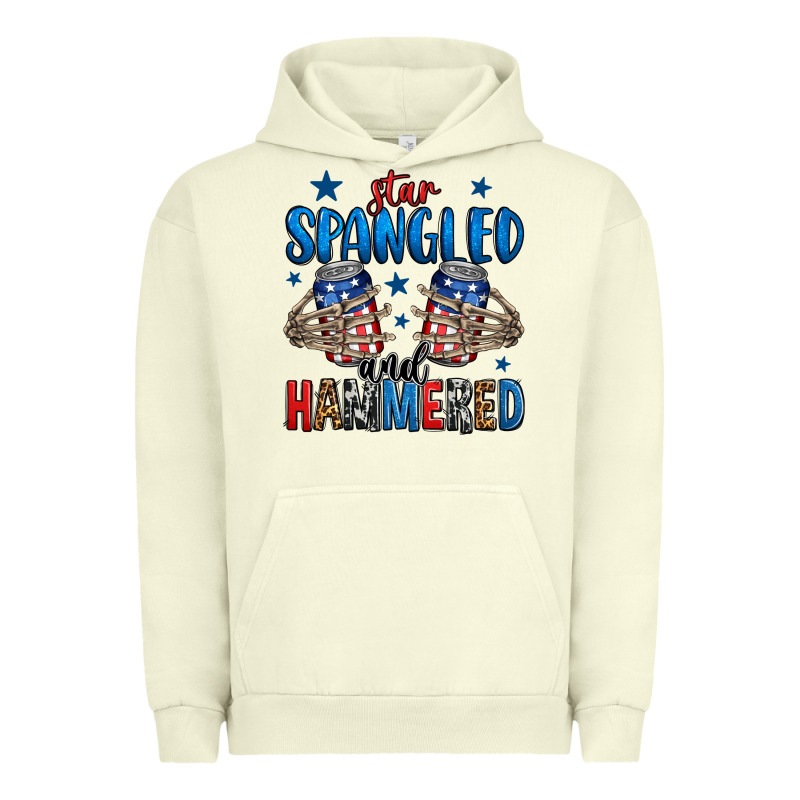Star Spangled And Hammered Skeleton Hand Urban Hoodie by Jasminsmagicworld | Teevron