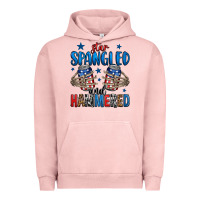 Pigment Salmon star spangled and hammered skeleton hand Urban Hoodie - Jasminsmagicworld