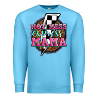 Ocean Blue hot mess express mama Premium Sweatshirt - Zillion Design Studio