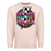 Pale Pink hot mess express mama Premium Sweatshirt - Zillion Design Studio