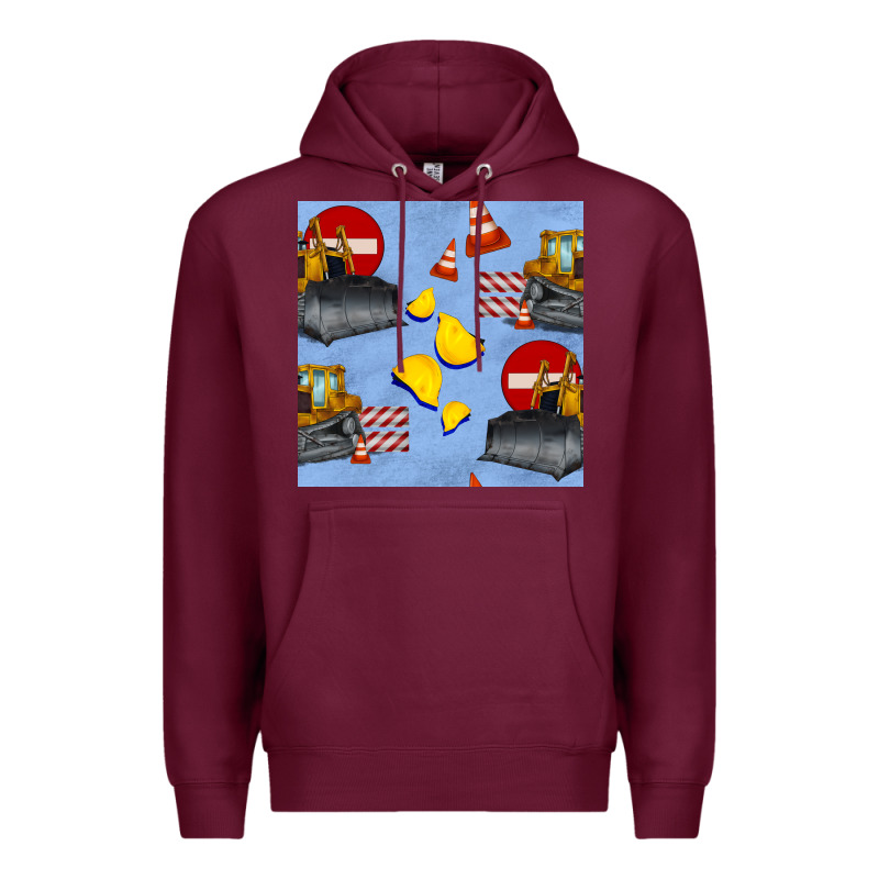Bulldozer Seamles Pattern Premium Hoodie by BundleAndBundleShop | Teevron