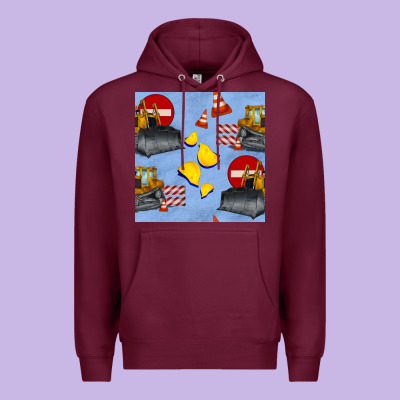 Bulldozer Seamles Pattern Premium Hoodie Designed By Bundleandbundleshop