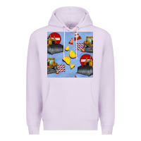 Lilac bulldozer seamles pattern Premium Hoodie - BundleAndBundleShop