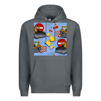Rock bulldozer seamles pattern Premium Hoodie - BundleAndBundleShop