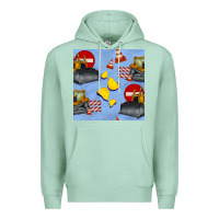 Seafoam bulldozer seamles pattern Premium Hoodie - BundleAndBundleShop