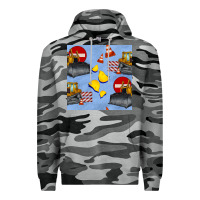 Slate Camo bulldozer seamles pattern Premium Hoodie - BundleAndBundleShop