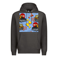 Smoke bulldozer seamles pattern Premium Hoodie - BundleAndBundleShop