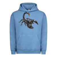 Pigment Pebble Blue scorpion Urban Hoodie - LillyAllenDesigns