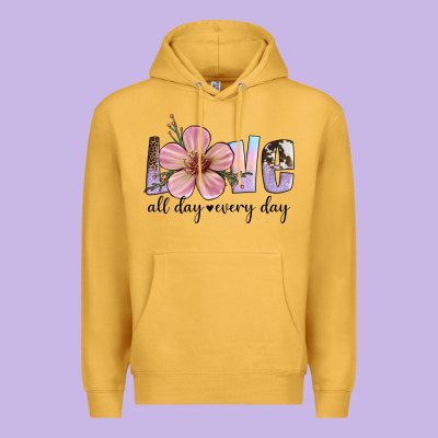 Love All Day Every Day Premium Hoodie Designed By Artiststas