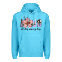 Ocean Blue love all day every day Premium Hoodie - Artiststas