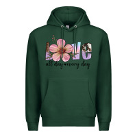 Sports Green love all day every day Premium Hoodie - Artiststas