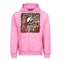 Fuchsia Pink jingle bell rockin skeleton christmas Urban Hoodie - Jasminsmagicworld