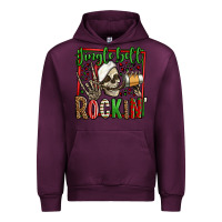 Mauve Wine jingle bell rockin skeleton christmas Urban Hoodie - Jasminsmagicworld