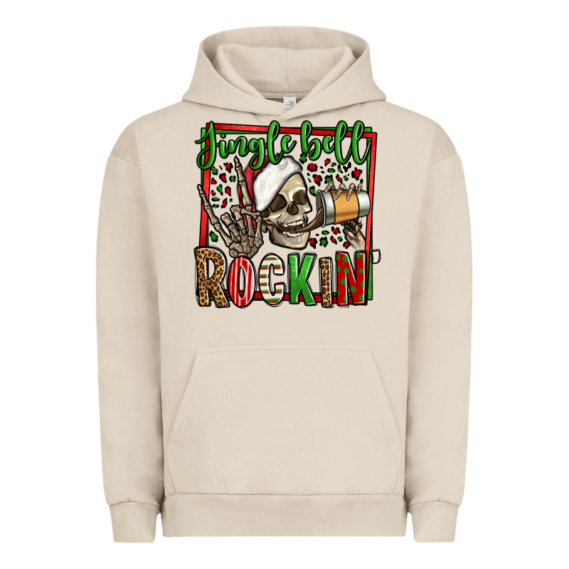 Jingle Bell Rockin Skeleton Christmas Urban Hoodie by Jasminsmagicworld | Teevron