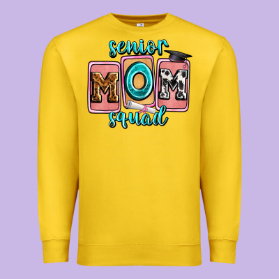 Senior Mom Squad Premium Sweatshirt Designed By Zillion Design Studio