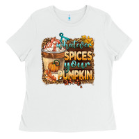 White whatever spıces your pumpkin Ladies Tee - BarkalooDesign