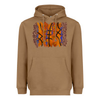 Toasted Coconut basketball brushstroke Heavyweight Hoodie - Zillion Design Studio