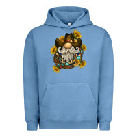 Pigment Pebble Blue cowboy gnome sunflower rope Urban Hoodie - BarkalooDesign