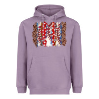Lavender baseball brushstroke Heavyweight Hoodie - Zillion Design Studio