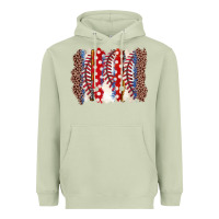 Matcha baseball brushstroke Heavyweight Hoodie - Zillion Design Studio