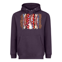 Plum baseball brushstroke Heavyweight Hoodie - Zillion Design Studio