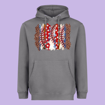 Baseball Brushstroke Heavyweight Hoodie Designed By Zillion Design Studio