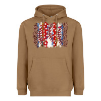 Toasted Coconut baseball brushstroke Heavyweight Hoodie - Zillion Design Studio