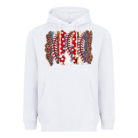 White baseball brushstroke Heavyweight Hoodie - Zillion Design Studio
