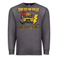 Charcoal Heather they see me rollin they waiting Premium Sweatshirt - texasbilliewilder