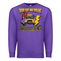 Purple they see me rollin they waiting Premium Sweatshirt - texasbilliewilder