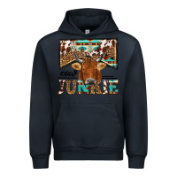 Navy cow junkie Urban Hoodie - NancyCooperArtShop