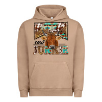 Pigment Burro cow junkie Urban Hoodie - NancyCooperArtShop
