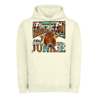 Pigment Pistachio cow junkie Urban Hoodie - NancyCooperArtShop