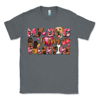 Charcoal Heather my dog is my valentine Classic Tee - FaDigitalArtStudio