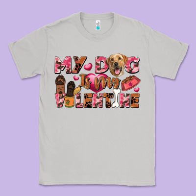 My Dog Is My Valentine Classic Tee Designed By Fadigitalartstudio