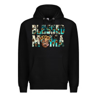 Black blessed mama Premium Hoodie - JahusDesignShop