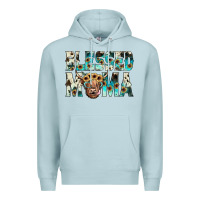 Blue Mist blessed mama Premium Hoodie - JahusDesignShop