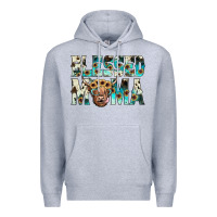 Heather Grey blessed mama Premium Hoodie - JahusDesignShop