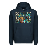 Navy blessed mama Premium Hoodie - JahusDesignShop