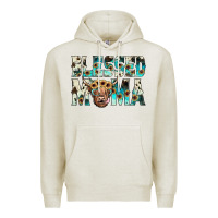 Oatmeal Heather blessed mama Premium Hoodie - JahusDesignShop