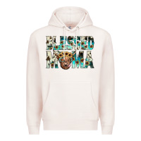 Pale Pink blessed mama Premium Hoodie - JahusDesignShop