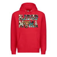 Red blessed mama Premium Hoodie - JahusDesignShop