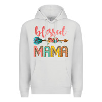 Dove Grey blessed mama Premium Hoodie - JahusDesignShop