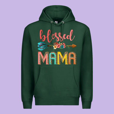 Blessed Mama Premium Hoodie Designed By Jahusdesignshop