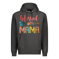 Charcoal Heather blessed mama Premium Hoodie - JahusDesignShop