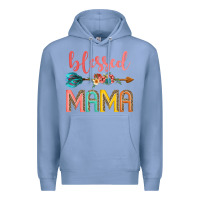 Colony Blue blessed mama Premium Hoodie - JahusDesignShop