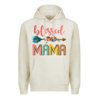 Oatmeal Heather blessed mama Premium Hoodie - JahusDesignShop